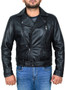 Men Black Casual Leather Jacket1