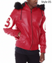 Men’s 8 Ball RedLeather Jacket