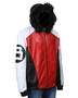 8 Ball Logo Fur Hooded Leather Jacket 4
