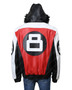 8 Ball Logo Fur Hooded Leather Jacket 5