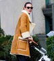 Karlie Kloss Brown Shearling Coat 2022 2