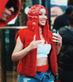 Cardi B Shake It Song 2022 Shearling Red Vest  1