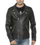 Mens Black Biker PU Leather Jacket 1
