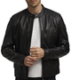 Mens Black Leather Motorcycle Jacket 1