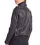 Womens Black Asymmetrical Biker Style Leather Jacket 2