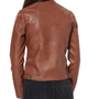 Womens Tan Brown Biker Leather Jacket 2
