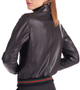 Womens Black Biker Bomber Leather Jacket 2