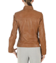 Womens Tan Brown Slim Fit Leather Jacket 2