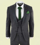 Mens Grey Tweed 3 Piece Wedding Suit 1