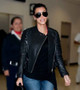 Kim Kardashian Classic Black Leather Jacket 2