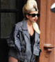 Lady Gaga Grey Leather Jacket Lady Gaga Grey Leather Jacket