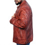 Mens High Quality Round Collar Leather Jacket 3