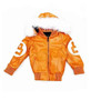 Mens 8 Ball Orange Parka Fur Hooded Jacket 1