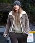 The Mother 2023 Jennifer Lopez Brown Shearling Jacket 2