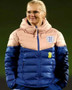Blue and Pink Puffer Jacket England Lionesses