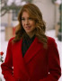Film 12 Dares Of Christmas 2023 Brittany Underwood Red Trench Coat