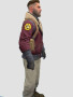 Agent Rezan The Ready Sabre Shearling Maroon Jacket