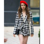 Lily Collins Emily In Paris Check Blazer