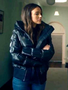 Michelle Keegan Fool Me Once Black Puffer Jacket