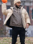 NYC John Legend Beige Puffer Jacket
