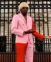 Tyler the Creator Pink and Red Suit