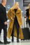Margot Robbie Fur Trench Coat