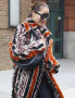 Rita Ora 2024 Met Gala Fur Stripe Coat