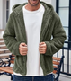Fluffy Fleece Sherpa Green Coat