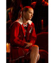 Cheerios Cheerleading Brittany Pierce Glee Varsity Red  Jacket