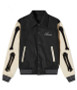 Amiri Bones Beige and black Varsity Jacket
