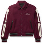 Amiri Bones Burgundy Varsity Jacket