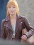 Lesley Manville Moonflower Murders 2024 Leather Jacket for women Lesley Manville Moonflower Murders 2024 Leather Jacket for women