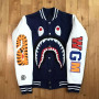 Bape Shark Sweat Varsity Jacket