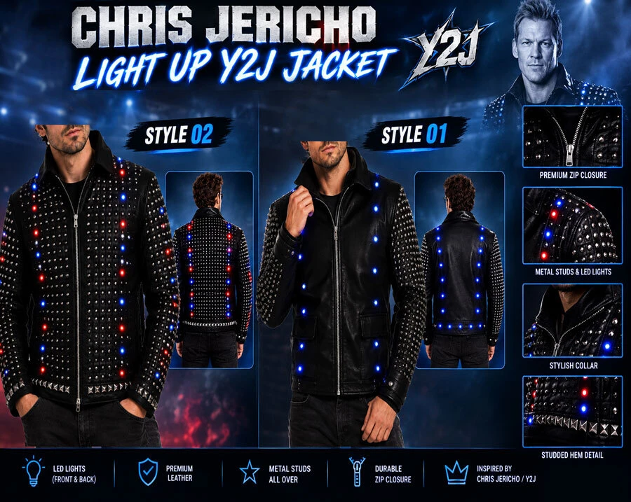 WWE Chris Jericho Y2J Light Up Jacket CLJ