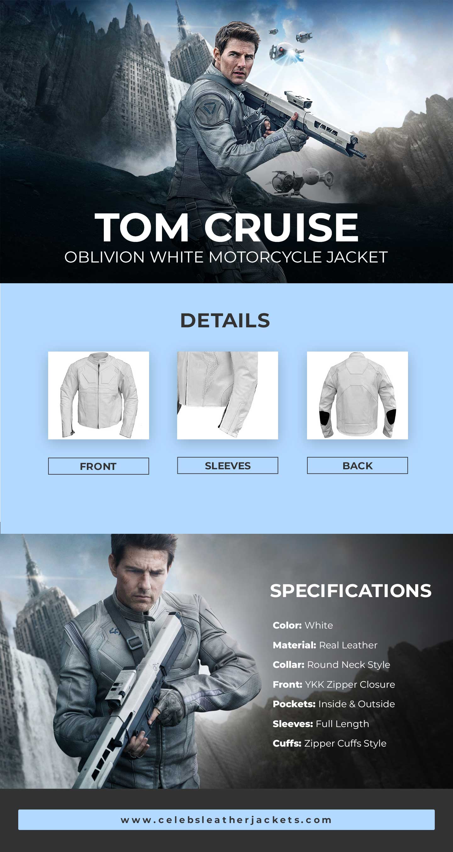 Tom Cruise White Leather Jacket (CLJ)