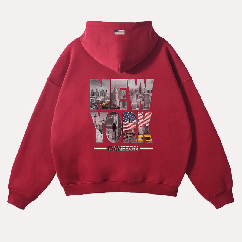 Red Emblem Hoodie Men main image 1