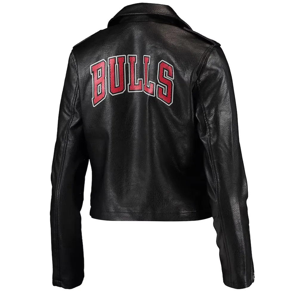 Chicago Bulls Biker Leather Jacket