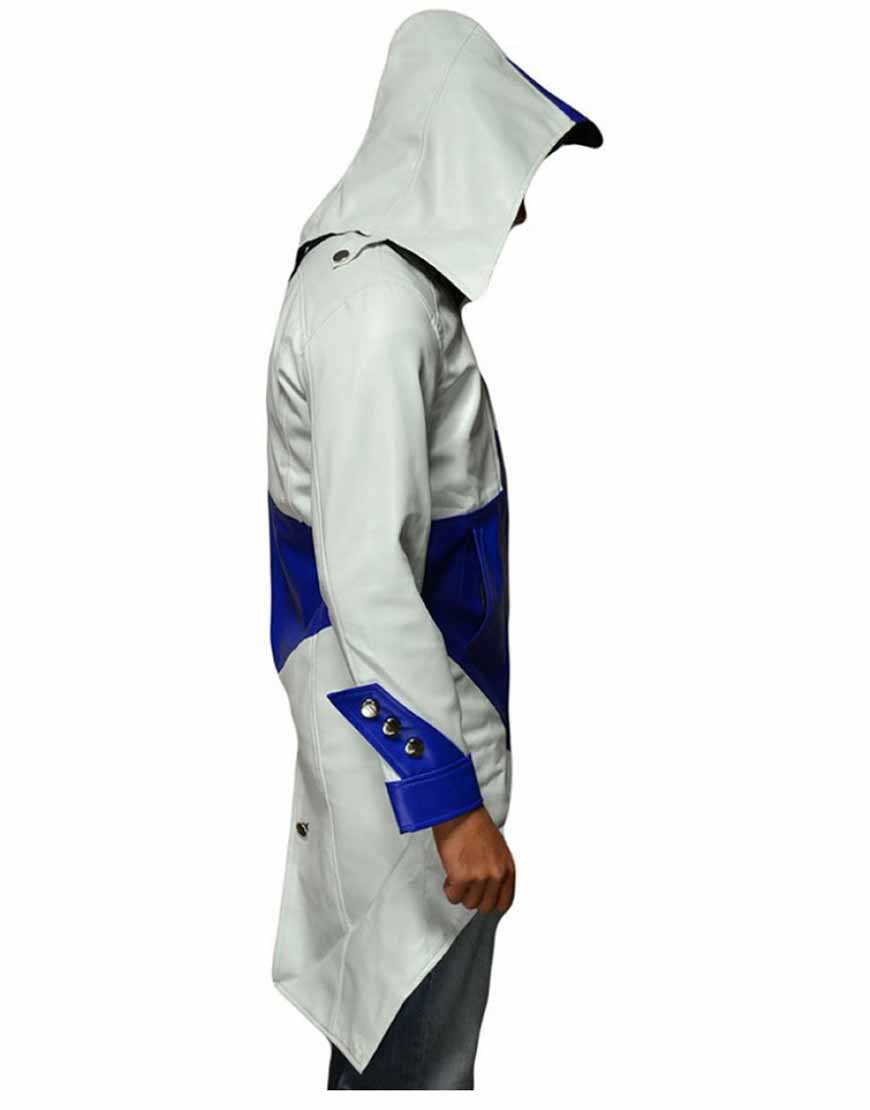 Assassin's Creed III Connor Blue And White Jacket Cosplay Costume