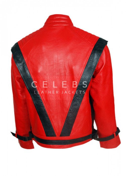 Black Leather Jacket For Men : Michael Jackson Bad Vintage