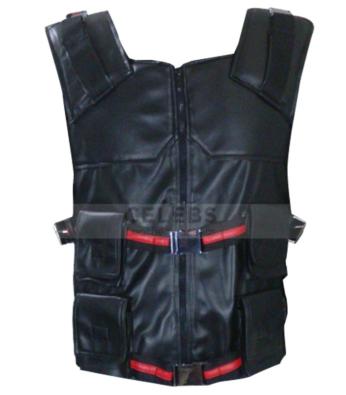 Gilet In Vera Pelle Da Uomo – Costume Di Blade Wesley Snipes, Fibbia Originale, Pelle Genuina