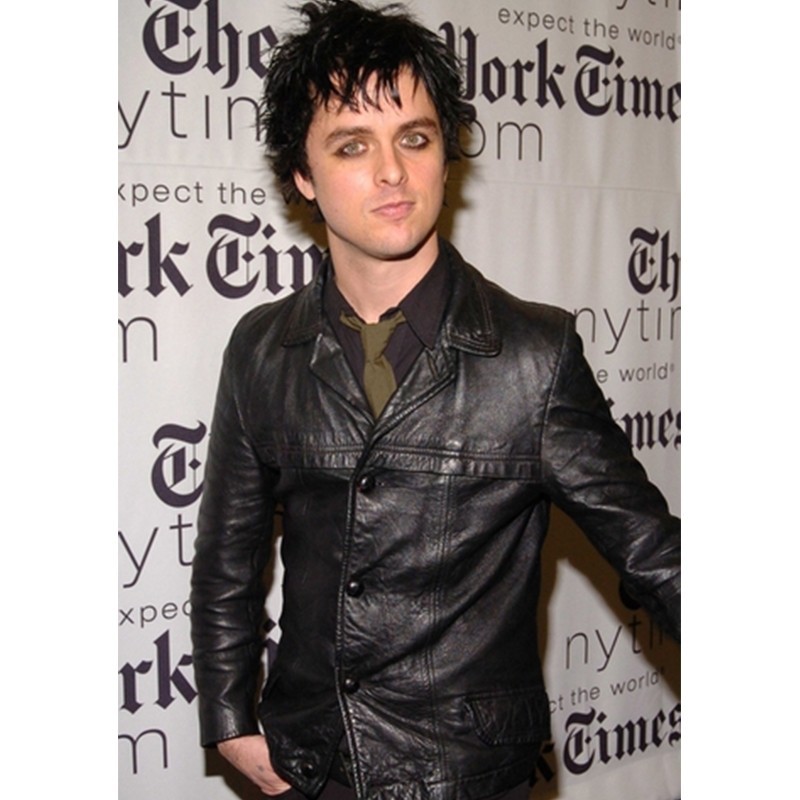 Billie Joe Armstrong Black Leather Jacket CLJ