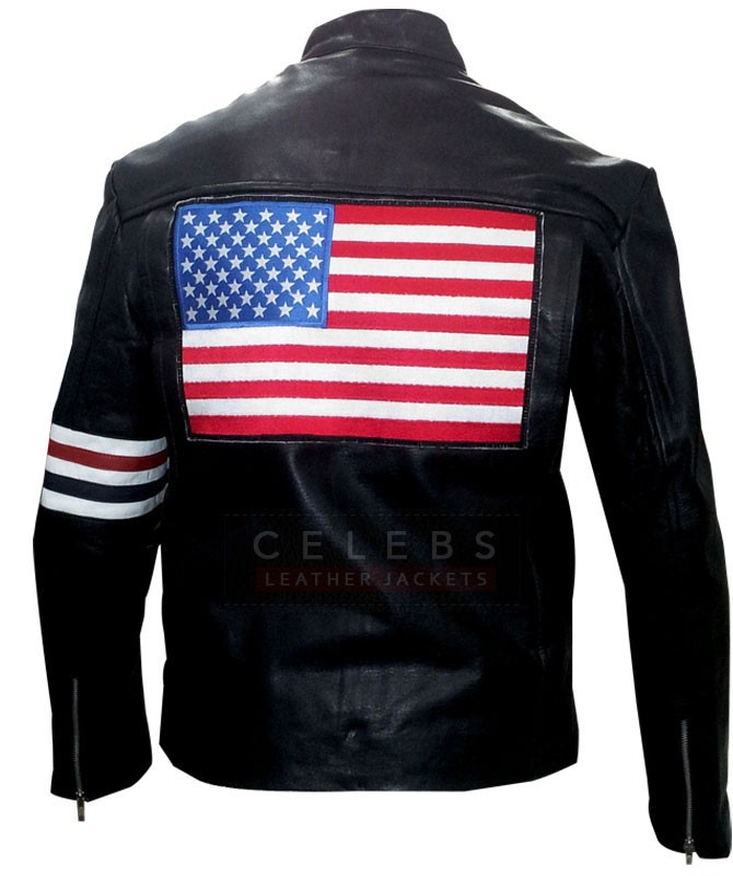 Easy Eider Captain America Motorcycle Jacket | CLJ