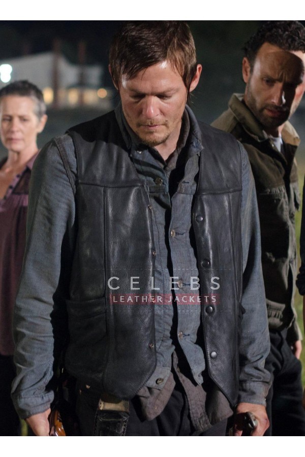 Walking Dead Darryl Dixon Leather Vest | FREE SHIPPING