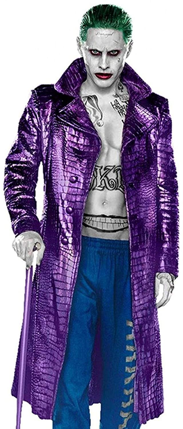 Jared Leto Suicide Squad Joker Crocodile Purple Coat