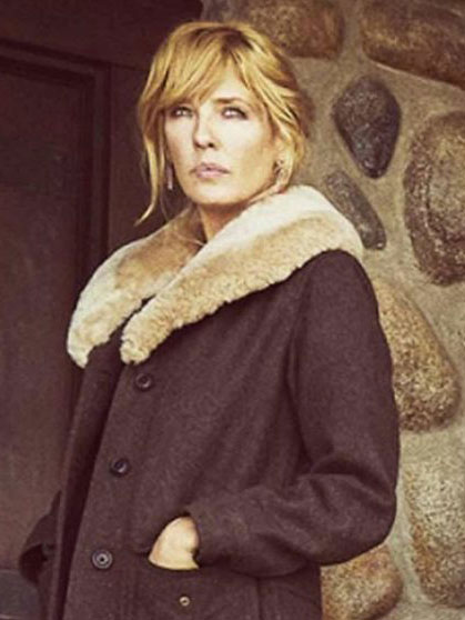 Yellowstone Beth Dutton Fur Shawl Collar Coat CLJ