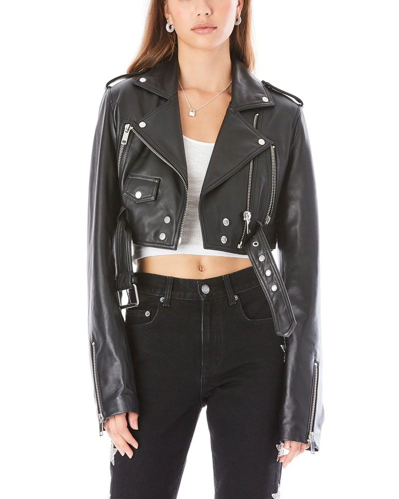 218w Perfecto Motorcycle Cropped Jacket