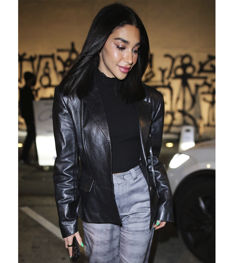 Chantel Jeffries Black Leather Jacket 2022