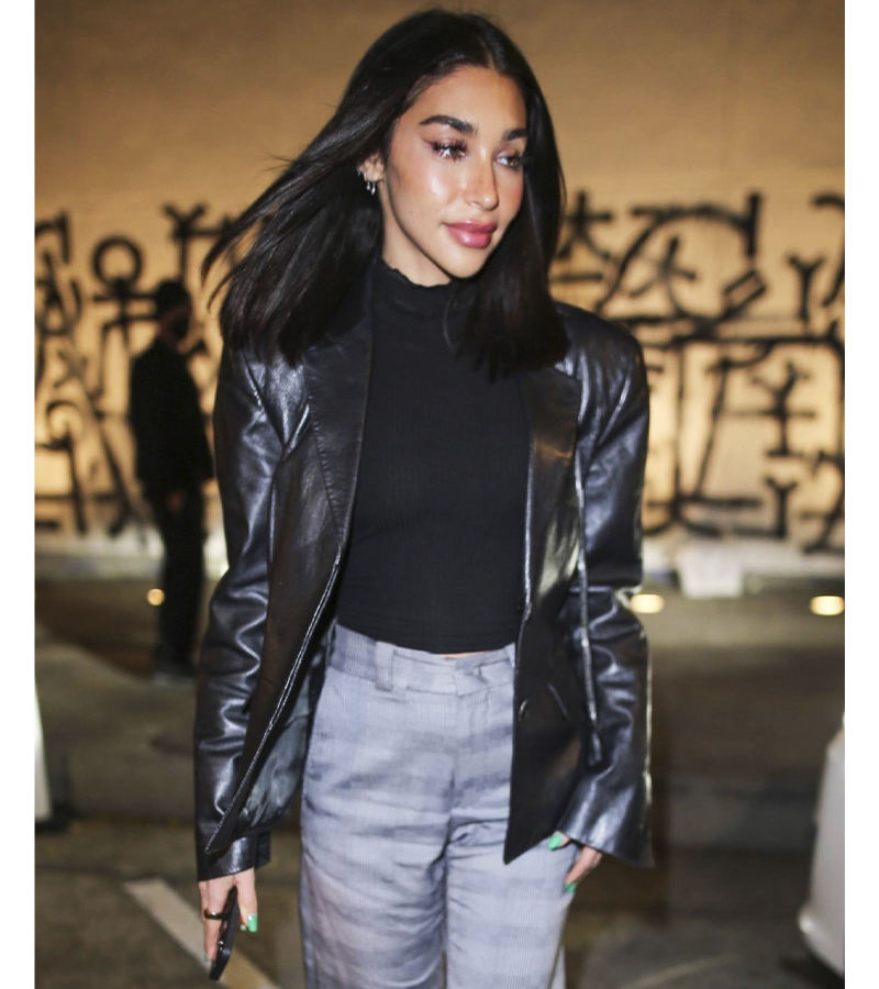 Chantel Jeffries Black Leather Jacket 2022