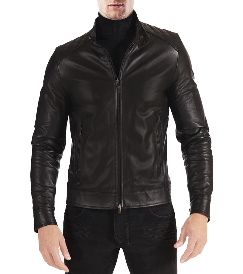Mens Classic Dark Brown Leather Jacket