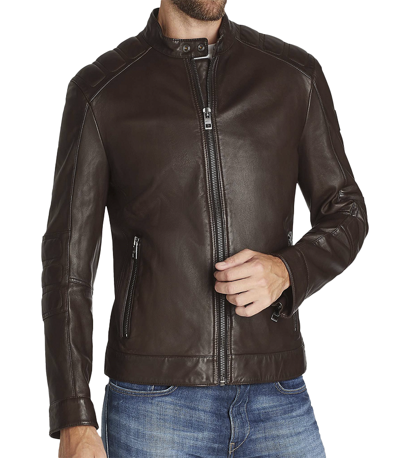 Mens Dark Brown Elegant Leather Jacket